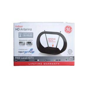 General Electric GE Indoor HD Antenna Full HD 1080 4K Ultra HD Free Local TV